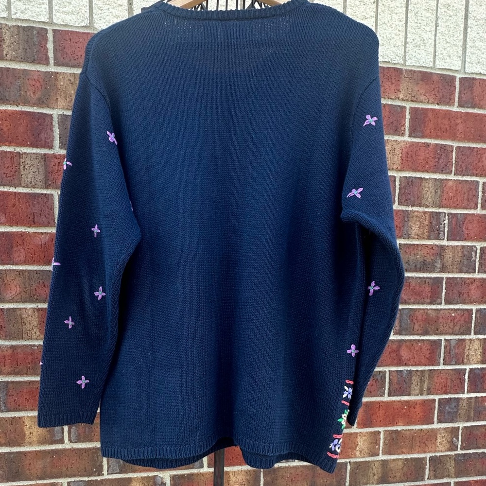 Vintage Fiorlini Cardigan Embroidered Cottagecore Knit BOHO 90s Artistic - Picture 12 of 17